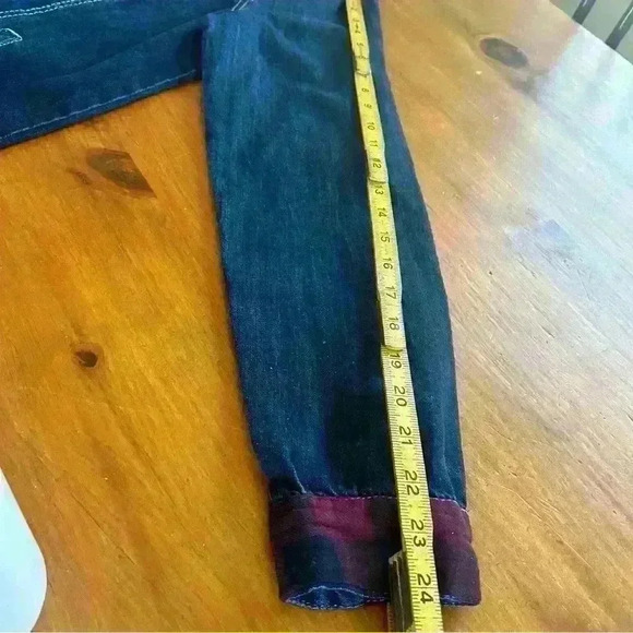 Country Store Plaid Flannel Denim Jacket Classic Trucker Style, Women’s Medium - Picture 11 of 13